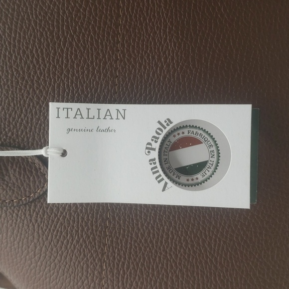 2047- Anna Paola Genuine Leather Brown Handbag Made In Italy NWT - Picture 8 of 12